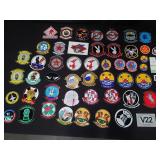 Collection of military style stickers including
