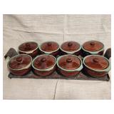 Vintage Redwing Provincial lidded casserole dishes