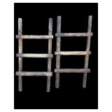 Pair of wood ladders