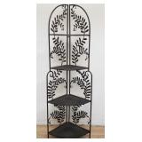 Contemporary 4-tier metal corner plant stand