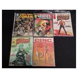 Group of Vintage comics and magazines