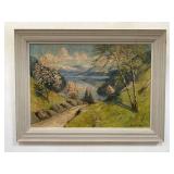 Signed Finn Wennerwald oil on canvas