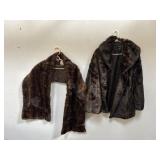 Jones New York faux fur coat with Harry Musin