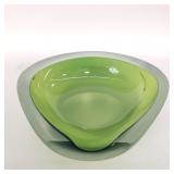 Mid century modern studio art glass ashtray