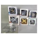 Die-cast airplanes with stands