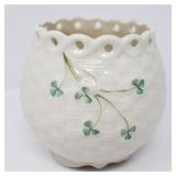 Belleek shamrock vase