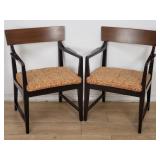Pair of Dunbar Mid-century Modern arm chairs