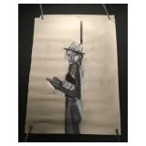 Charcoal drawing on paper