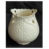 Belleek snowflake votive vase