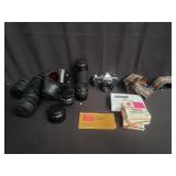Pentax ME super 35mm film camera and accessories