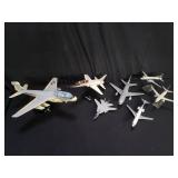 Collection of plastic and metal model airplanes