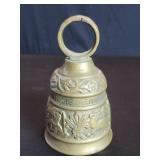Vintage monastery brass bell with the Latin