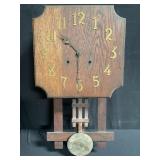 Vintage mission oak style wall clock