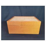 Contemporary mahogany jewelry box