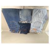 Tub of 6 vintage denim pants and shorts