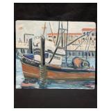 Signed oil on wood board painting by Shirley Price