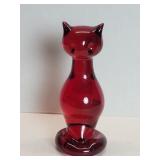 Vintage hand blown cat figure