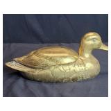 Vintage brass duck trinket box