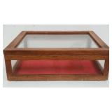 Vintage oak display cabinet