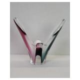 Flygsfors Coquille art glass vase