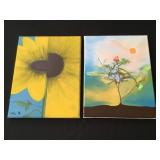 2 oil paintings on canvas