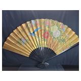 Vintage Japanese hand painted paper and bamboo