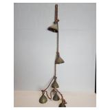 Vintage assorted brass bells wind chime