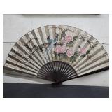 Vintage Japanese hand painted paper and bamboo