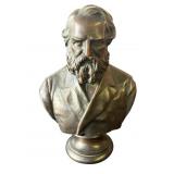 Henry Wadsworth Longfellow bronze bust