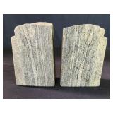 Pair of  polished skarn stone bookends