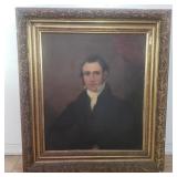 Antique oil on canvas portrait of George