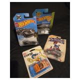 Lot of 4 hotwheels and corgi toy cars