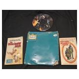 Lot of 4 assorted collectibles doilies,  books,