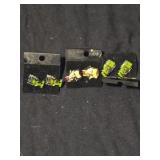 Lot of 3 pairs of Monsters earrings