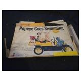 Vintage 1963 Popeye goes swimming colorforms
