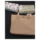 Lot of hand bag and 2 make up bags