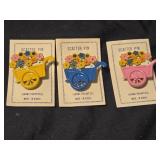 Hand painted scatter pins (3)