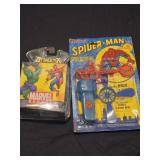 Lot of 2 super hero collectibles Spider copter