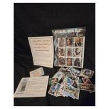 Lot of assorted collectible stamps star wars and