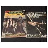 Vintage 1977 Star wars stamp album and 1983 star