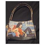 Retro printed hand bag