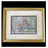 Framed 1974 Diana Weber signed print