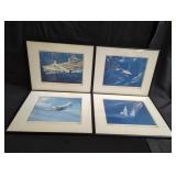 Collection of 4 framed Douglas Aircraft Company