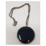 Sterling silver and black onyx pendant enhancer