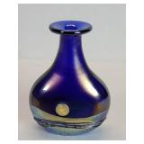 Signed studio art glass vase