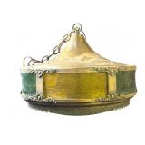 Vintage stained glass ceiling lamp