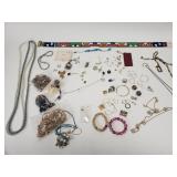 Collection of costume jewelry
