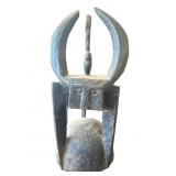 African wood tribal helmet