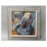 Signed oil on canvas copy of Edgar Degas
