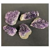 Group of amethyst quartz specimen